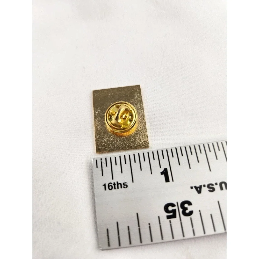 Vtg NRA Stand and Fight Gun Rights Lapel Hat Gold & Black Pin Pinback